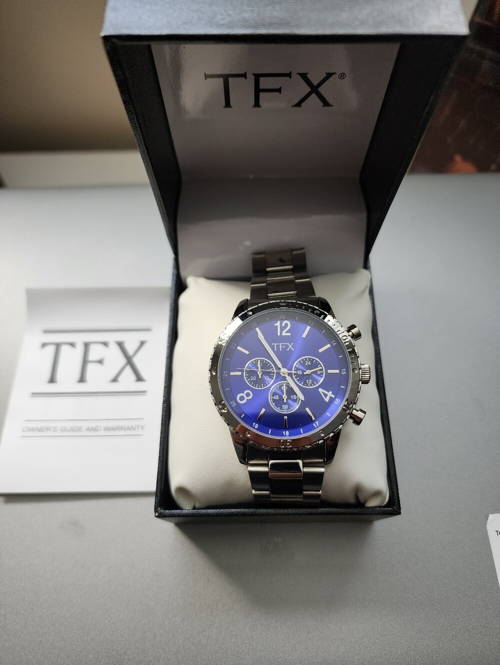 Brand New! Bulova TFX Men's Stainless Steel Watch with Blue Dial.